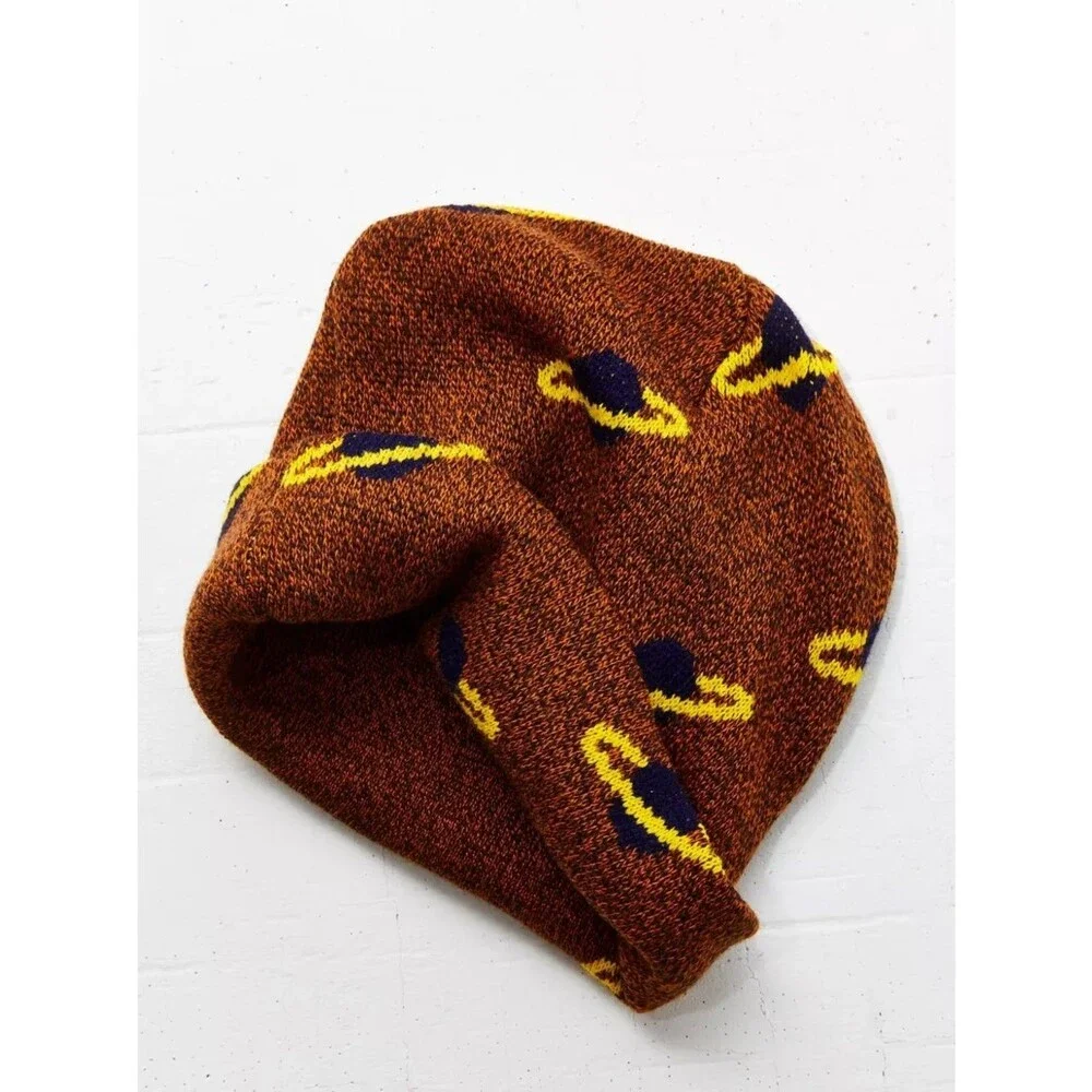 Urban Outfitters BDG Icon Intarsia Beanie | Brown | OS